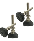 Beefy Heavy Duty Adjustable Cabinet Feet M12x100mm Set Of 4 For Leveling Furniture Machines Shelves And Workstations Swivel Levelers With Threaded Sockets Easy Install Quick Height And Tilt Adjustment For Stable Even Surfaces., black adjustable leveling feet with threaded bolts and lock nuts