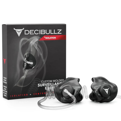 Custom Molded Surveillance Radio Earpiece Set With Thermo Fit For Clear Acoustic Tube Radios, Two Way Radio Headset With Isolation And Noise Reduction For Loud Environments, Stays Put In Any Situation