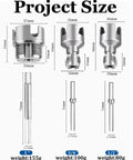 4 In 1 Water Pipe Threader Kit For One Half Inch, Three Quarter Inch, And One Inch Pipes, Carbon Steel Construction, Three Piece Set, sizes shown