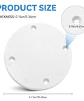 Slick Marine Deck Patch Round Access Hole Cover 4-1/8 Inch shows detailed size measurements and texture for boat restoration.