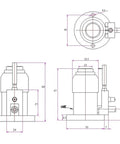 Dead On Accurate Cnc Router Z Axis Tool Setter With Automatic Height Measurement Gauge For Milling Machines blueprint with dimensions.