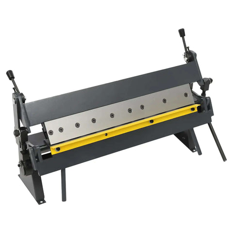 24 Inch Sheet Metal Pan And Box Brake With 0 To 135 Degree Bend Angles, Heavy Duty Industrial Metal Bender, Front View