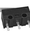 Three Pin Basic Limit Switch Pack Of Four SPDT Hinge Lever Subminiature 1.47N Actuator 3A 125V PCB Mount IP54 shown in black