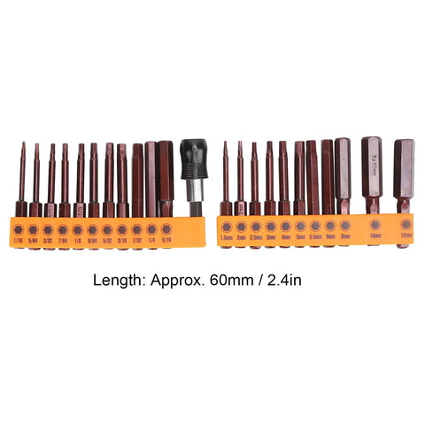 Awesome 23Pcs Screwdriver Bit Set With Hex S2 Steel Bits For Electric Drill And Manual Tools featuring Tough 60Mm Hardware Kit Plus Two Head Gears For Serious DIY Jobs And Heavy Duty Repairs Without Slipping, 60mm S2 steel hex bits