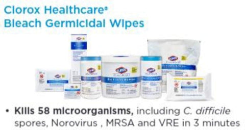 Hospital Grade Germicidal Bleach Wipes Ready To Use Disinfectant For Industrial Cleaning Kill C Difficile In 3 Minutes 58 Seconds