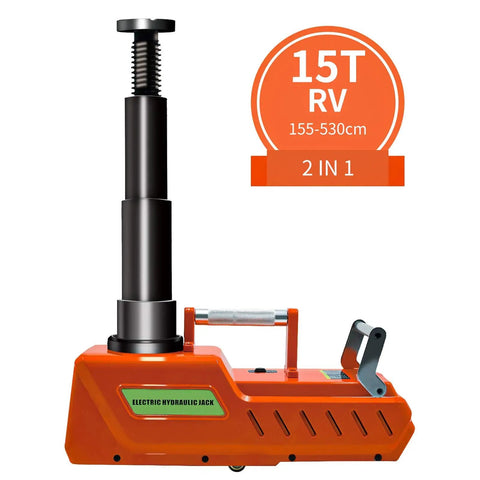 15 Ton Electric Hydraulic Floor Jack With Built In LED Light, 12V DC Heavy Duty Truck Jack For RV, SUV, Van, Sedan And Pickup, Lifts From 7.8 To 20.4 Inches