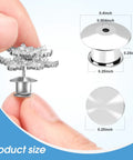 Hella Durable 40 Pack Locking Pin Back Keepers With A Rock Solid Spring Loaded Latch Nickel Plated Copper Clasp size details