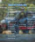 Compatibility chart for 2 in 1 OBD2 diagnostic cable for ATV UTV 6 pin and 8 pin adapters compatible with Polaris vehicles.