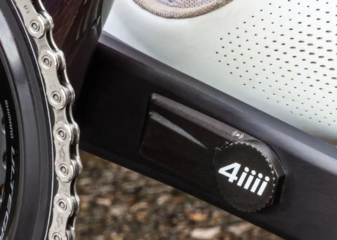 Close-up of Precision 3 Plus Powermeter for Cycling Ride Ready Left Side ANT Plus Meter Measures Watts Cadence Calories Apple Find My