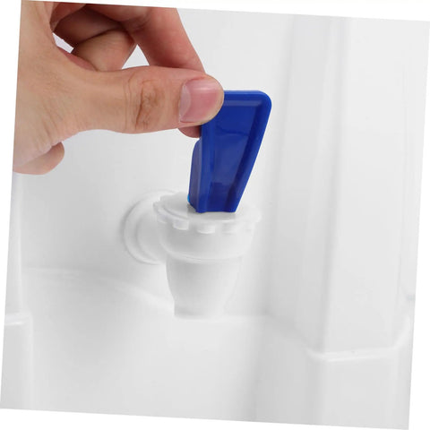 Hand using tap on Portable Cold Water Dispenser With Built In Tap Compact Countertop Water Dispenser For Office Home Dorm