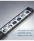 Hella Sturdy 2 Pack Metal Buffer Drawer Slides featuring smooth as silk glide, 40cm bottom-mounted steel track with double-row ball bearings.