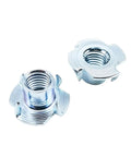 Beefy Four Claw T Nuts 10 Pieces Thickened Steel Furniture Fasteners For Wood Bed Cabinet Sofa Speaker Mounts M10x16 Heavy Duty Insert