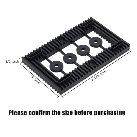 Pool Pump Pad Anti-Vibration Mount Base For Quiet Operation In Pools And Hot Tubs, Rubber Vibration Dampening Pad 6.5 x 4 x 0.5 Inch