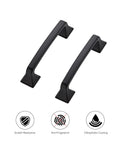 Matte Black Kitchen Cabinet Handles Set Of 10, 4-3/4 Inch Length, 3-3/4 Inch Hole Centers, scratch-resistant metal hardware