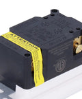 Rock Solid 20 Amp Smart Gfci Outlet With Child Door Shutters and ETL Listing close-up of black terminal with warning label