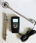 FM-100V5 Portable Flow Meter for Open Channel Water 0.01 to 5.00 Meters Per Second, showing components and display