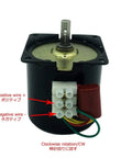 Beefy Torque Permanent Magnet Synchronous Gear Motor 110 220V AC CW CCW 80 RPM front view wiring details