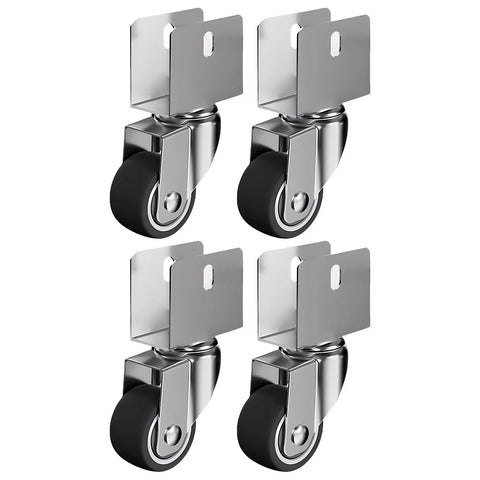 4 Pack Heavy Duty Furniture Wheel Castors 1.5 Inch Universal Swivel Casters Quiet Trolley Wheels For Sofas Beds Tables Cabinets Work Benches