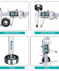 Digital Caliper 8 Inch Stainless Steel Tool Built To Last With IP54 Splash Proof Protection showing measurements