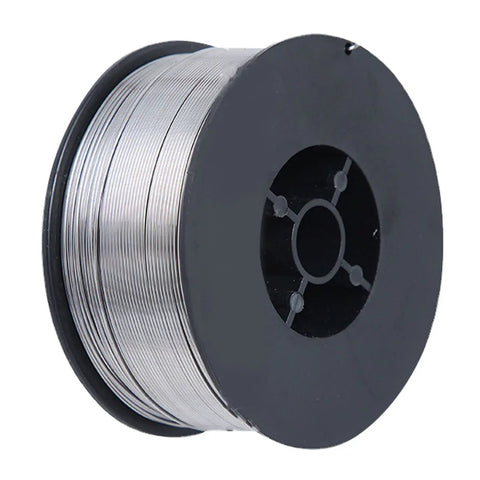 Heavy Duty Self Protecting Flux Cored Welding Wire 0.8mm No Gas Needed MIG Stick on black spool, 1kg, for welding applications.