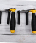 Adjustable angle handles of Rock Solid Two Piece Gypsum Board Lifter And Ceramic Tile Glass Carrier Pair, designed for easy plasterboard moving.