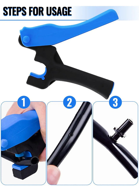 2 Pack Drip Irrigation Tubing Hole Punch Tool For 16/20mm PE Pipe hand punch with ergonomic handle and metal tip