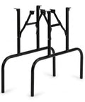 Rock Solid Steel Folding Banquet Legs Set Of 2 In Sleek Black Finish, heavy duty design for DIY table setups, 29in tall.