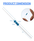 Dope Resistor Kit For Makers And Hobbyists With 400 Pieces And 40 Values From 1 Ohm To 1 Megaohm 0.5W Metal Film Resistors 1% Tolerance product dimensions