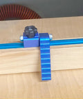 2 Pack T Track Flip Stop For 3 Inch Woodworking Fence Blue Aluminum Pro Grade Miter Saw Stop Block Universal And Double Cut T Tracks