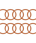 Silicone O Ring 50mm OD 43mm ID 3.5mm Thick VMQ Seal Gasket Red Pack Of 10 Durably Built For Travel Mugs And Small Appliances