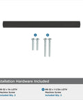 Matte Black Cabinet Pull 3 3 4 Inch Center To Center 5 7 8 Inch Overall Length with installation screws