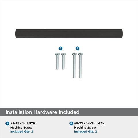 Matte Black Cabinet Pull 3 3 4 Inch Center To Center 5 7 8 Inch Overall Length with installation screws