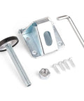 Heavy Duty Leveling Feet For Furniture And Cabinets, 4 Pack, Galvanized Steel, 7/16 Inch Wide, 0.4 Inch Shaft, Adjustable 0 To 2.5 Inches, Free Swivel Base, Each Leg 200 Lbs, Total 800 Lbs, Ideal For Uneven Floors, Easy Home Upgrade kit with screw, bracket, nuts, and screws