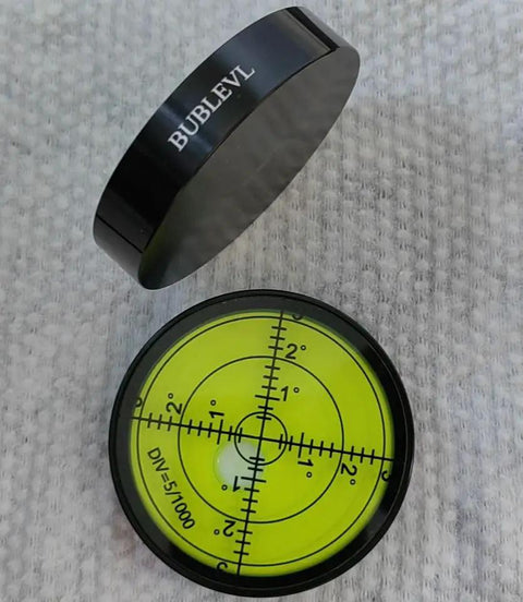 Dead Nuts Accurate Heavy Duty Round Aluminum Bubble Level 60 Mm Spirit Vial With High Precision Black Lines For Rock Solid Rv Setup Woodworking And Camera Gear