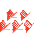 Top Rated Heavy Duty Cable Stackers For Organizing Coaxial Data And Power Cables Durable Plastic Wire Management Clips set of 5 red clips.