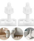 10 Piece Toilet Seat Bolt Kit with Plastic Screws Nuts and Washers for Universal Toilet Lid Fit, Durable ABS Construction
