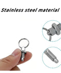 Bulletproof Stainless Steel Spring Plunger Pins Two Piece Kit M10 By Twenty Millimeter with pull ring for indexing action.