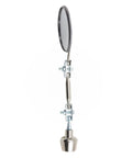 Side view of Magnetic Base Circular Inspection Mirror 2.25 Inch with fixed ball joint for tight spots in engines and tooling