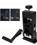 Kick The Boring Manual Jobs To The Curb With This Badass Hand Crank Wire Stripper Machine! Showing black ABS body and mini design.