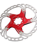Top Tier 203mm Five Nail Disc Brake Rotor For Hydraulic And Mechanical Calipers Lightweight Trail Weapon With Killer Grip And Boss Quality In Rad Red Build side view of red stainless steel rotor