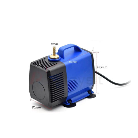 Heavy Duty CNC Milling Spindle With ER25 Collet And 7.5KW VFD Drive 125mm Clamp Solid Water Cooled Motor For 380V Routing side view with dimensions shown