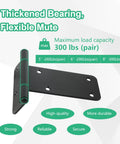6 Inch Gate Hinges 4 Pack Matte Black Beefy Heavy Duty 280 Lbs Capacity For Wooden Or Metal Gates Farm Fence Industrial Grade Hinges That Stand Up To Heavy Traffic, black steel T-strap hinge close-up