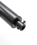 Close-up of 12 Inch Diameter Post Hole Auger Drill Bit for handheld diggers, showing mount shaft and pin for easy starts.