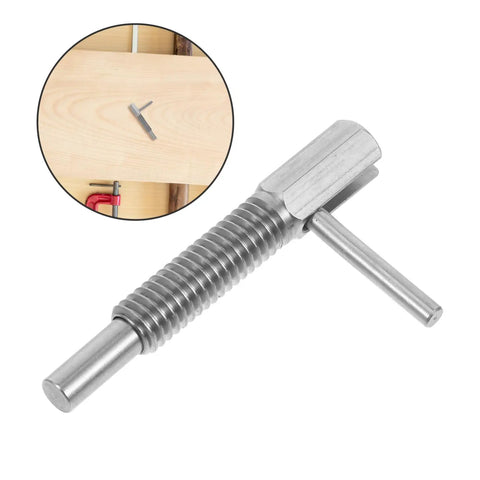 Dang Solid Stainless Steel Indexing Plunger Pin and Spring Loaded Safety Pin, showing an angled view and grip mechanism.