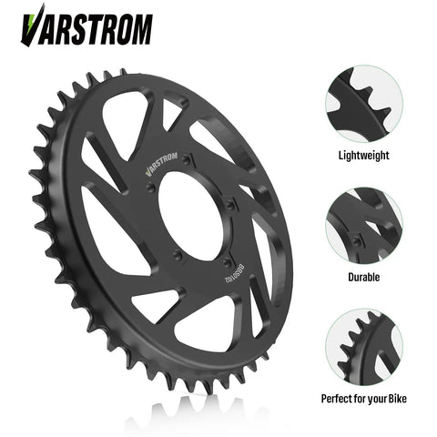 42T Chainring With 16 Point Five Mm Offset For BAFANG Mid Drive Kits BBS02B BBS01B displayed with features