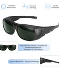 IPL Laser Safety Glasses OD 3 Plus Polycarbonate Lens Keep Your Peepers Covered During The Salon Grind 200 Nm To 2000 Nm Protection Against Harmful Light For Laser Hair Removal Techs No Cap, showing anti-fog design and UV 400 protection.