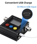 Digital VHF/UHF Antenna Power And SWR Meter With Quick VSWR Readout 125 To 525MHz Coverage, USB Charging Port