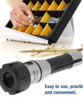 Rock Solid Fabater Spring Collet Chuck Holder With R8 ER25 Design shown with tool organizer, ideal for secure machining tasks.