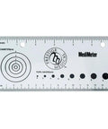 Pocket Size Medical Ruler In Inches And Centimeters With Imprinted Wound Diameter Gauge And Pupil Dilation Gauge Made From Heavy Gauge Clear Plastic For A Durable Medical Tool A Must Have For Every Clinic, clear plastic medical ruler