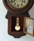 Wall Clock Pendulum Replacement 5.51 X 2.28 X 1.18 Inch Mechanical Clock Part With Swing Device shown in antique clock case